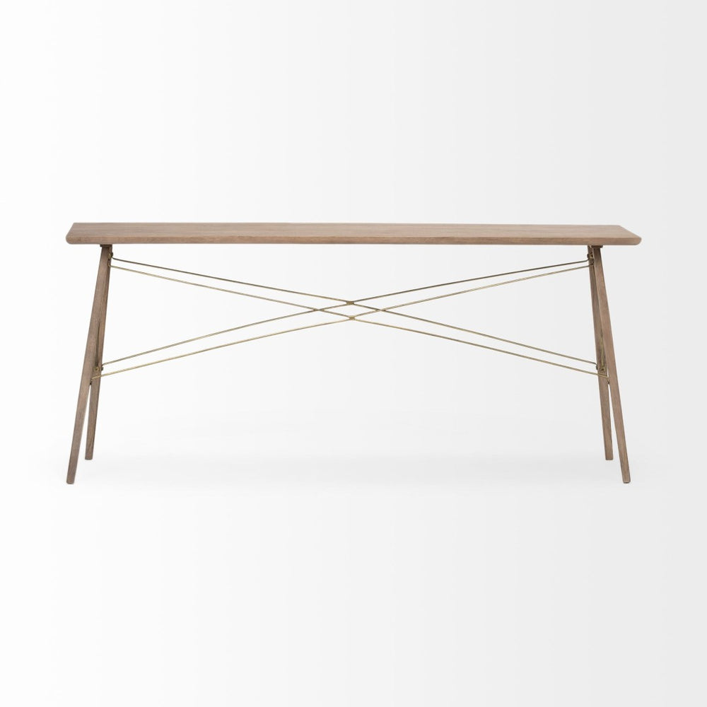 Mercana Kirby Mid-Century Modern Console Table with Cross Bracing – Stylish, Durable & Space-Saving Design 68220