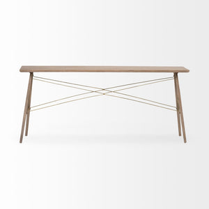 Mercana Kirby Mid-Century Modern Console Table with Cross Bracing – Stylish, Durable & Space-Saving Design 68220