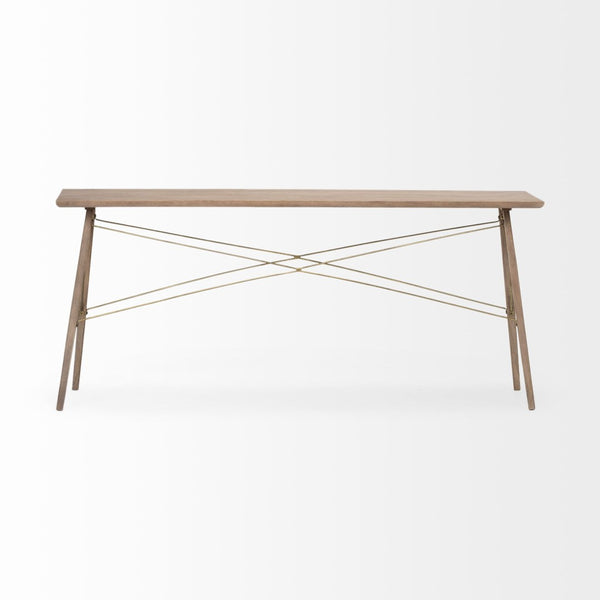 Mercana Kirby Mid-Century Modern Console Table with Cross Bracing – Stylish, Durable & Space-Saving Design 68220