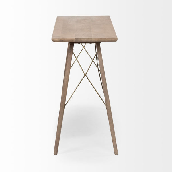 Mercana Kirby Mid-Century Modern Console Table with Cross Bracing – Stylish, Durable & Space-Saving Design 68220