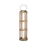 Andy I Large Natural Wood Cylindrical Lantern