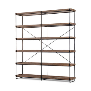 Mercana Trey Five Tray Shelf Unit – Industrial-Style Storage for Modern Living with Durable Mango Wood Design 68485