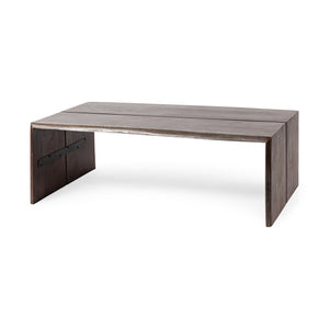 Mercana San Andreas 48"x25" Rectangular Brown Solid Wood Coffee Table 68516