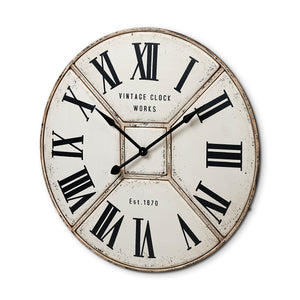 Mercana Norwich 36.5" Round Industrial Wall Clock 68524