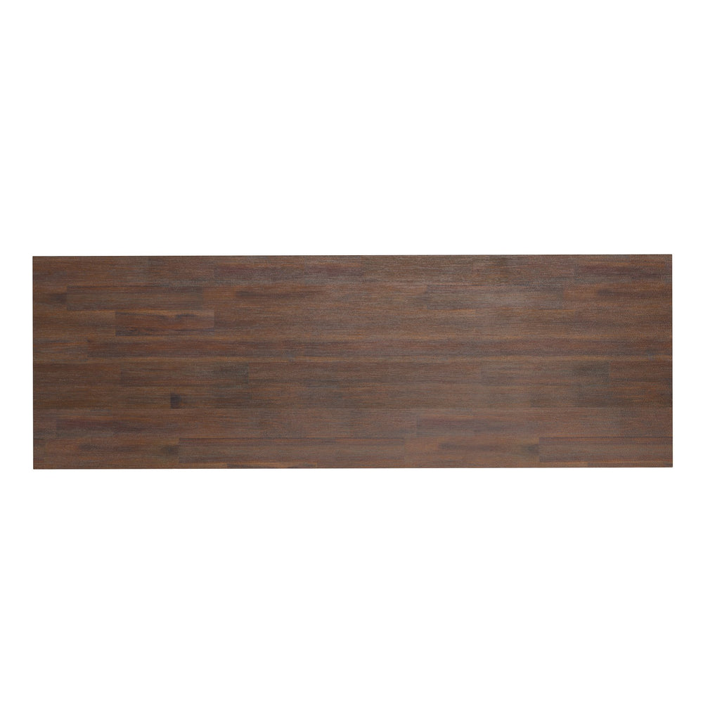 English Elm Lowry Large Industrial Desk - Distressed Charcoal Brown, Solid Hardwood, Ample Workspace & Storage B136P158881