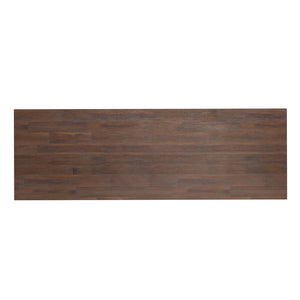 English Elm Lowry Large Industrial Desk - Distressed Charcoal Brown, Solid Hardwood, Ample Workspace & Storage B136P158881