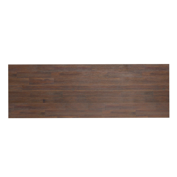 English Elm Lowry Large Industrial Desk - Distressed Charcoal Brown, Solid Hardwood, Ample Workspace & Storage B136P158881