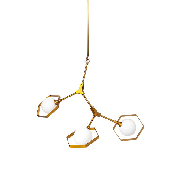 Mercana Desousa II Elegant Multi-Arm Chandelier with Glass Globes, Perfect for Modern Dining and Living Areas Brass Metal 68590