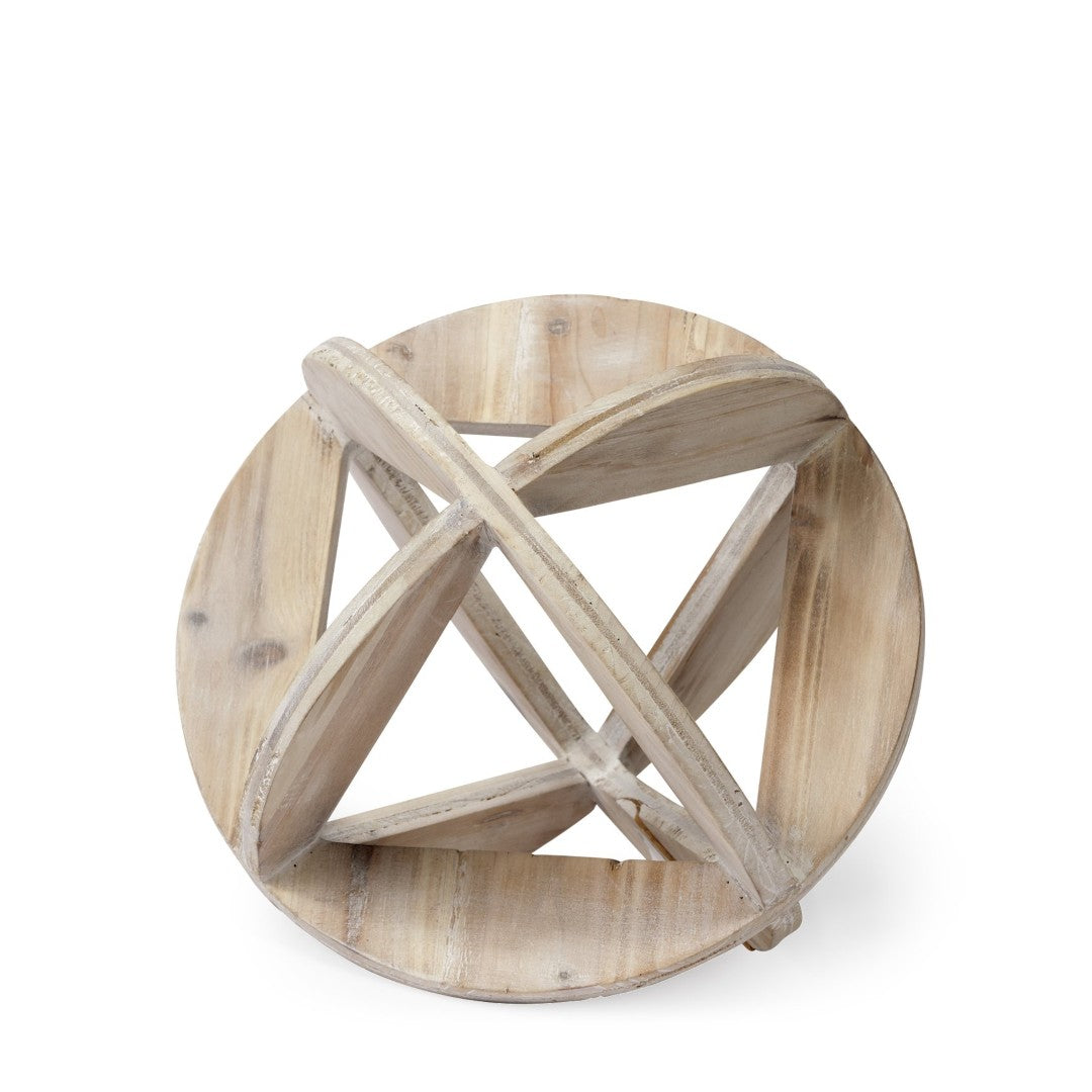 Bellatrix I Handcrafted Wooden Sphere - Rustic Decor for Coastal & Far
