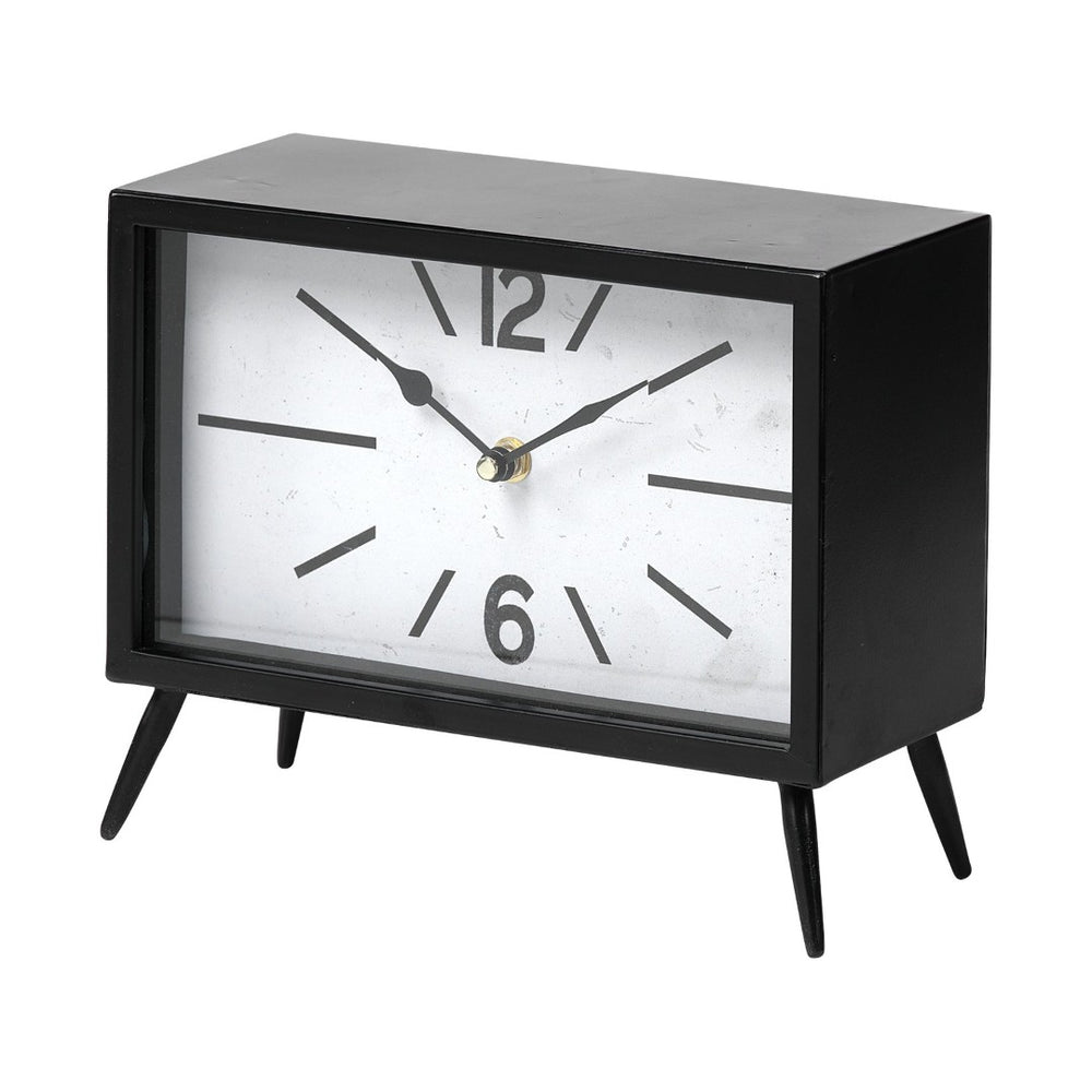 Mercana Lita Elegant Rectangular Table Clock - Vintage-Inspired Design with Modern Style for Any Room 68552