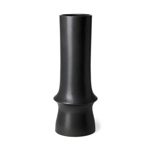 Mercana Laforge Sculptural Matte Black Vase – Modern Accent for Home Decor, Perfect for Any Interior Style Black Ceramic | 17H 68633