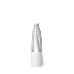 Mercana Kira I Small White Pinstripe Ceramic Vase  68625