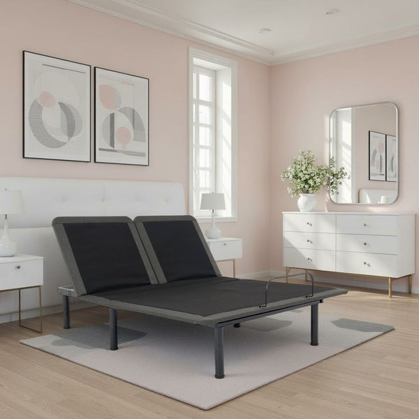 English Elm Queen Adjustable Split Flex Base with Voice Control Wireless Charging and Zero Gravity B210P286890