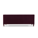 English Elm Jack 84" Modern Tuxedo Tufted Sofa, Burgundy Velvet