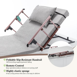 English Elm Electric Adjustable Bed Backrest With Remote Control - 300 Lbs Capacity, 4-68° Lift For Comfort & Support W1422P352937