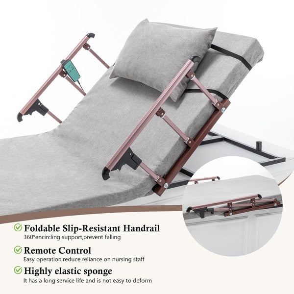English Elm Electric Adjustable Bed Backrest With Remote Control - 300 Lbs Capacity, 4-68° Lift For Comfort & Support W1422P352937