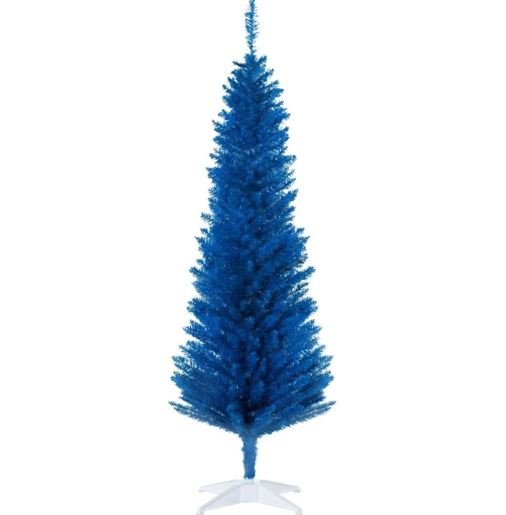 English Elm Christmas Pencil Tree 5 Foot Slim Artificial with 294 Branch Tips for Small Spaces T3971P415235