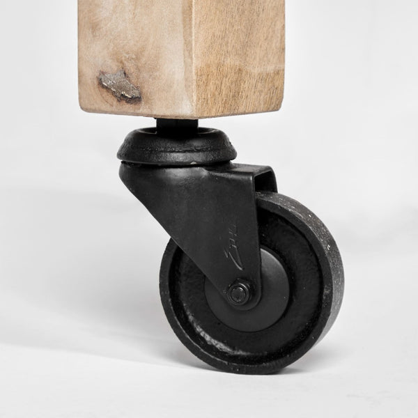 Mercana Columbia Kitchen Island with Black Iron Knobs - Stylish, Mobile, and Functional Storage Solution 67690