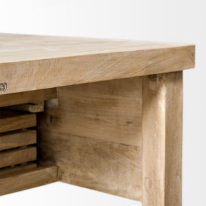 Mercana Columbia Kitchen Island with Black Iron Knobs - Stylish, Mobile, and Functional Storage Solution 67690