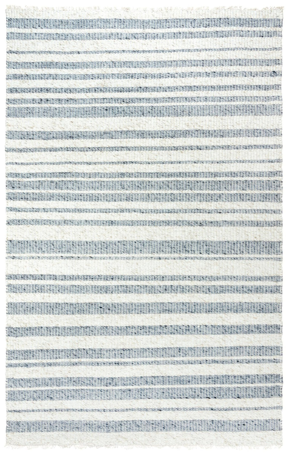 Alora Decor Sun Sun Gray And Ivory Striped Hand-Woven Rug With Reversible Weave, Wool-Poly Blend, Casual Charm 7'6" x 9'6" 00300310137337696