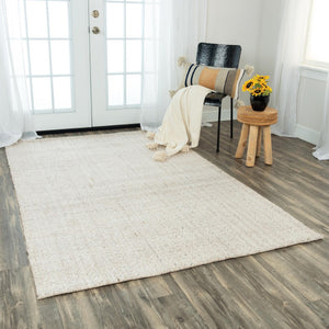 Alora Decor Sun Sun Beige Hand-Woven Rug With Tight Basket Weave, Wool-Poly Blend, Durable Casual Neutral Style 8'6" x 11'6" 00300310300048611