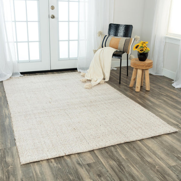 Alora Decor Sun Sun Beige Hand-Woven Rug With Tight Basket Weave, Wool-Poly Blend, Durable Casual Neutral Style 8'6" x 11'6" 00300310300048611