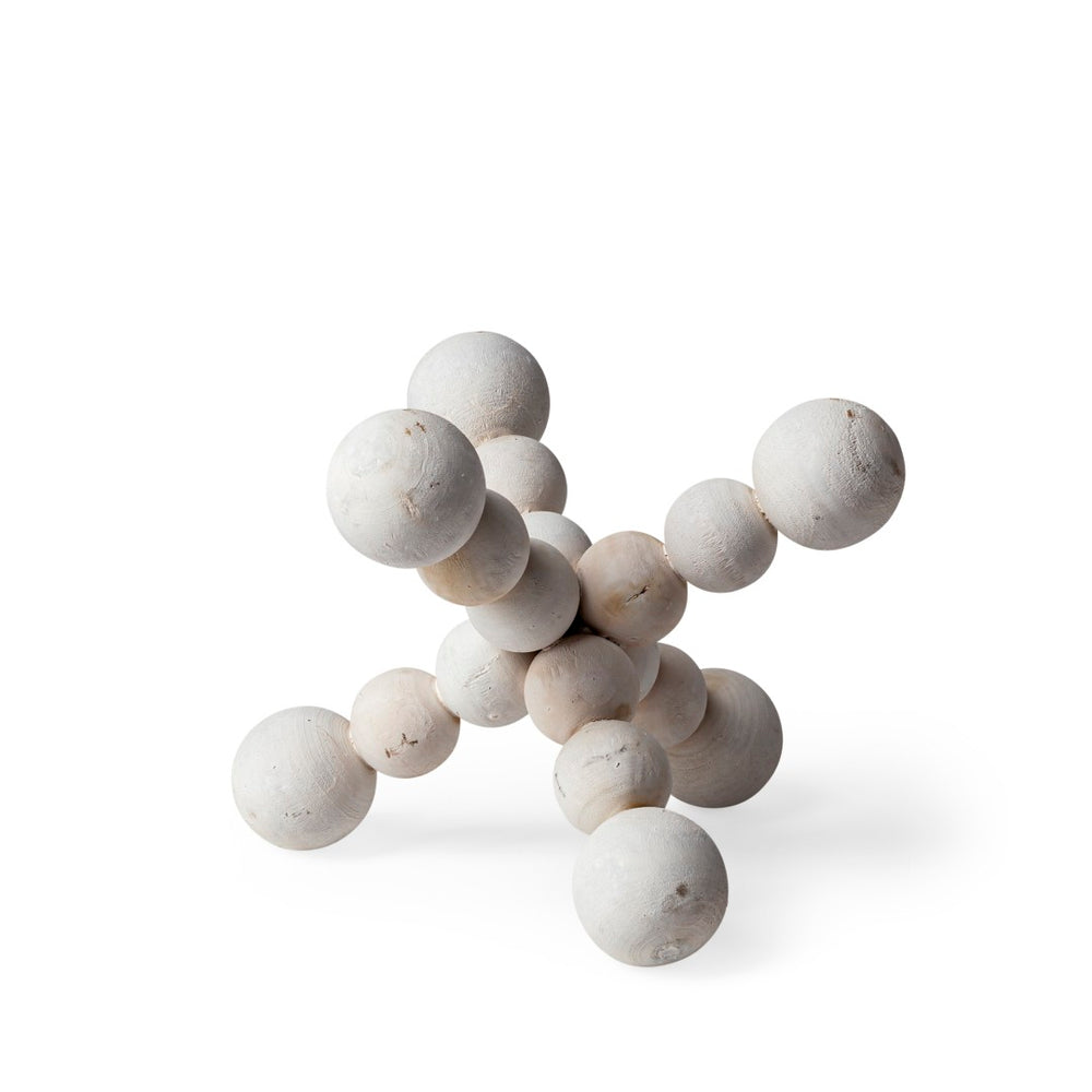 Mercana Carrollton Small Geometric Wood Jack Sculpture - Rustic Chic Accent for Modern Farmhouse Decor 68668