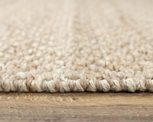 Alora Decor Sun Brown Hand-Woven Wool-Blend Rug With Basket Weave Texture, Double-Knot Detail & Fringe 8'6" x 11'6" 00300310900448611