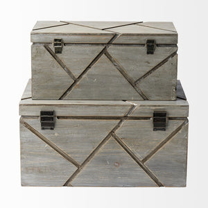 Mercana Niobe Handcrafted Wooden Nesting Boxes for Stylish Storage and Display in Modern Home Décor 68435