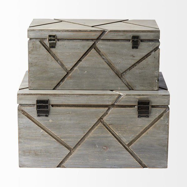 Mercana Niobe Handcrafted Wooden Nesting Boxes for Stylish Storage and Display in Modern Home Décor 68435