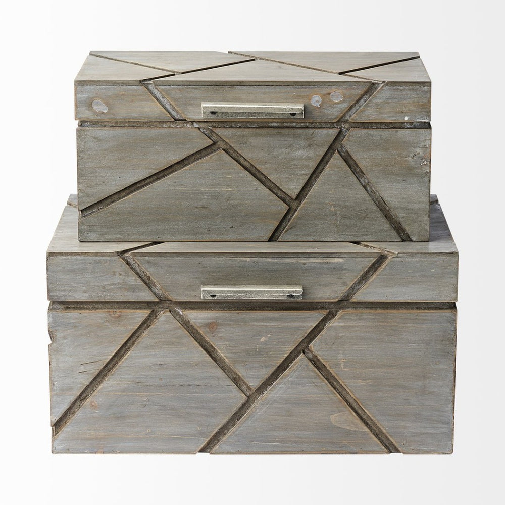 Mercana Niobe Handcrafted Wooden Nesting Boxes for Stylish Storage and Display in Modern Home Décor 68435