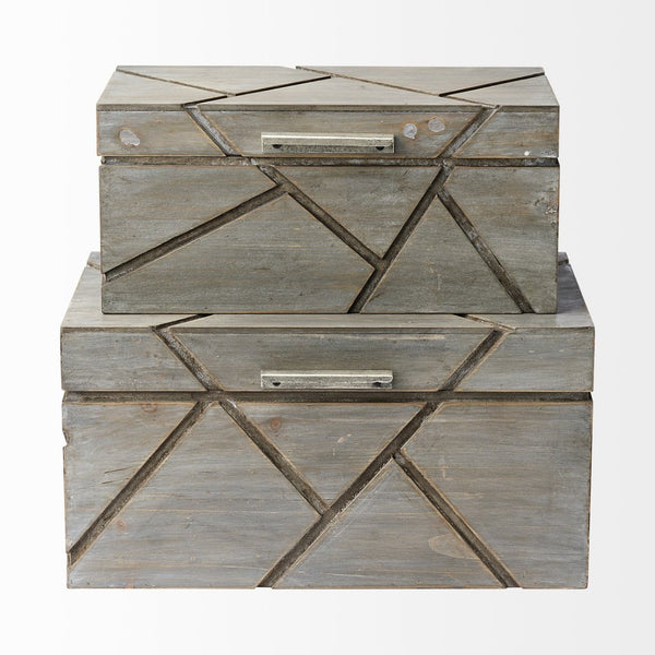 Mercana Niobe Handcrafted Wooden Nesting Boxes for Stylish Storage and Display in Modern Home Décor 68435