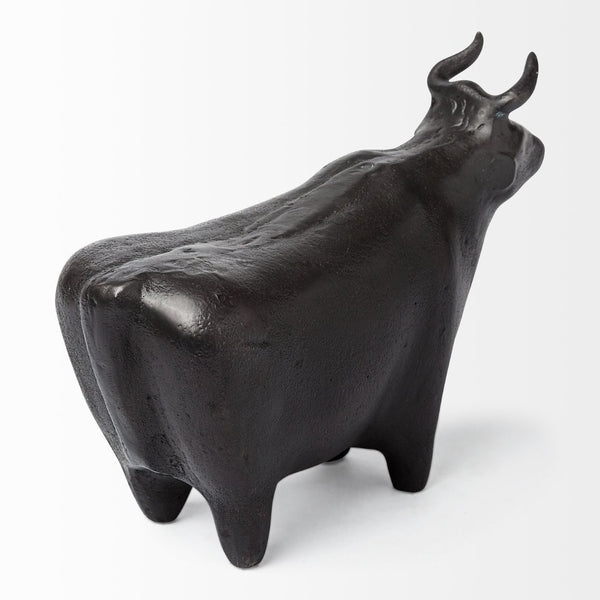 Mercana Taurus II Decorative Bull Sculpture – Striking Rustic Accent for Modern and Farmhouse Interiors 68406