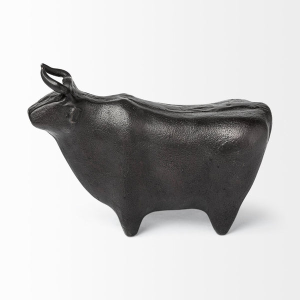 Mercana Taurus II Decorative Bull Sculpture – Striking Rustic Accent for Modern and Farmhouse Interiors 68406