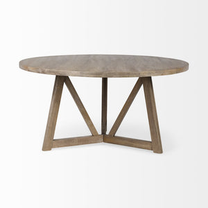 Mercana Legolas Round Solid Wood Dining Table: Timeless Craftsmanship with Modern Style for Six Guests 68463