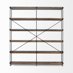 Mercana Trey Five Tray Shelf Unit – Industrial-Style Storage for Modern Living with Durable Mango Wood Design 68485
