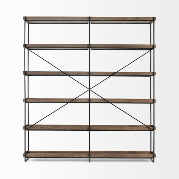 Mercana Trey Five Tray Shelf Unit – Industrial-Style Storage for Modern Living with Durable Mango Wood Design 68485