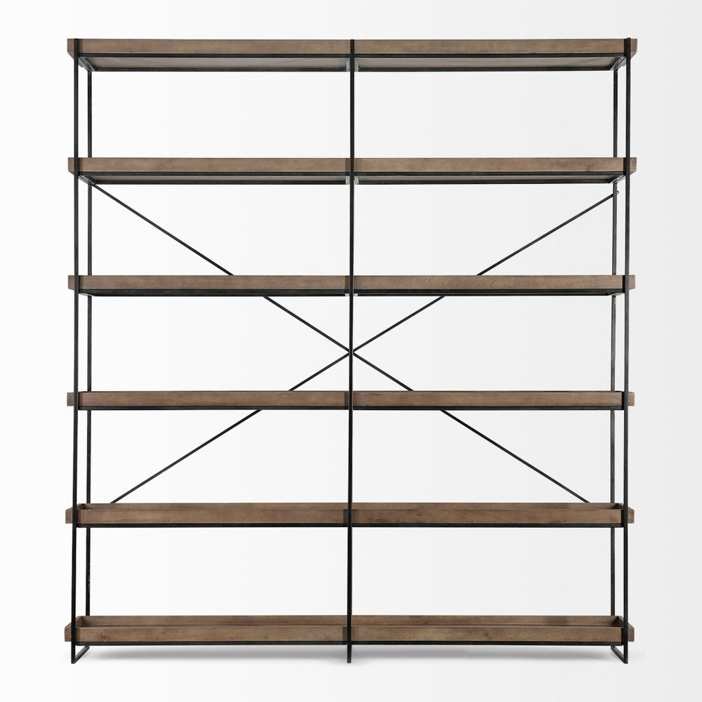 Mercana Trey Five Tray Shelf Unit – Industrial-Style Storage for Modern Living with Durable Mango Wood Design 68485