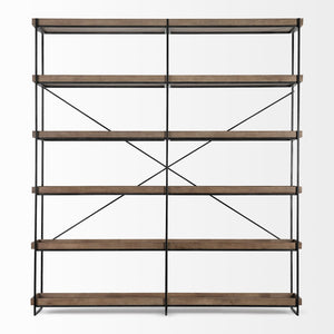 Mercana Trey Five Tray Shelf Unit – Industrial-Style Storage for Modern Living with Durable Mango Wood Design 68485