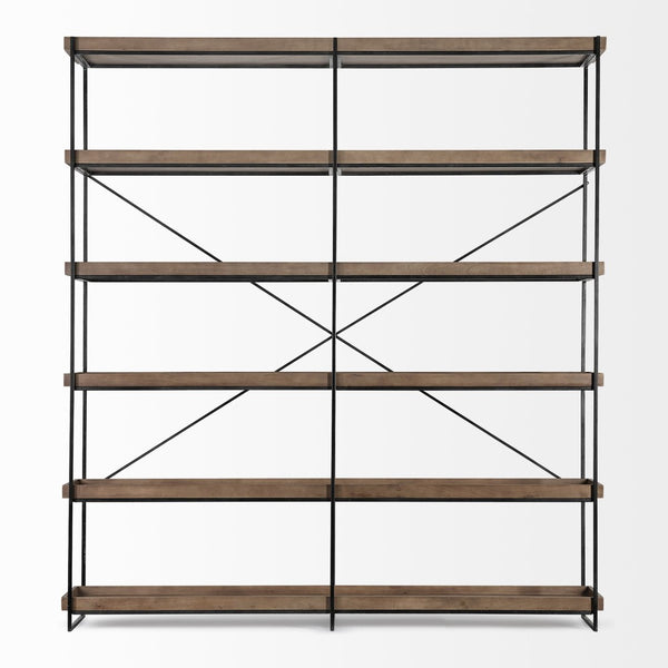Mercana Trey Five Tray Shelf Unit – Industrial-Style Storage for Modern Living with Durable Mango Wood Design 68485
