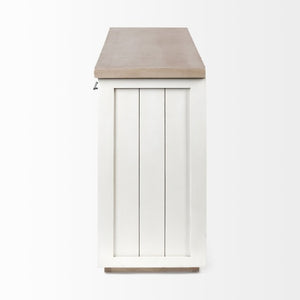 Mercana Fairview Solid Wood Sideboard with Four Cabinets - Farmhouse Style for Timeless Storage and Charm 68480