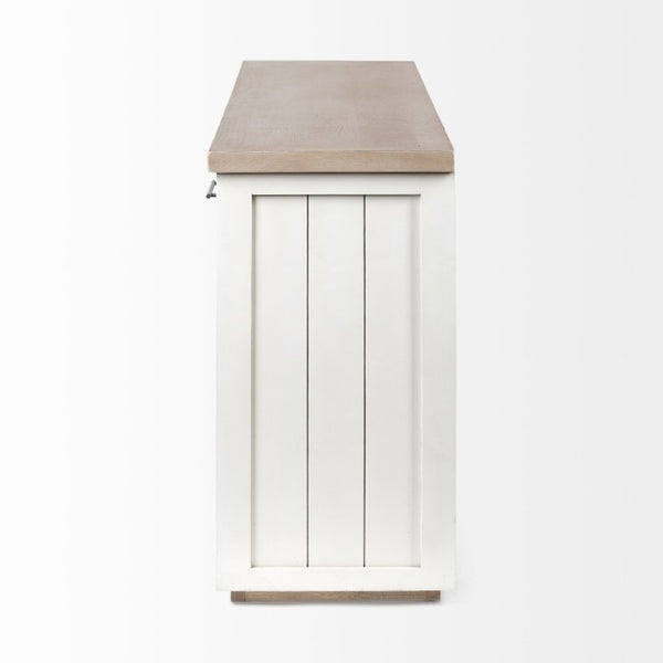 Mercana Fairview Solid Wood Sideboard with Four Cabinets - Farmhouse Style for Timeless Storage and Charm 68480