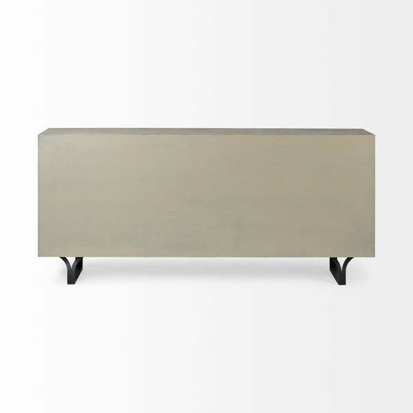 Mercana Giselle II Elegant 9-Drawer Sideboard with Geometric Design for Modern Glam and Farmhouse Spaces 68533