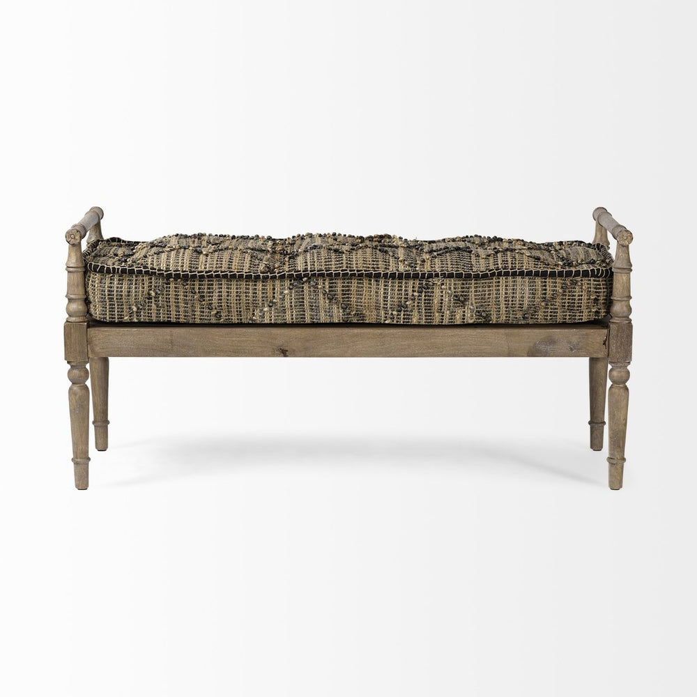 Mercana Fullerton Stylish Accent Bench for Entryway or Living Room - Boho-Inspired Comfort & Modern Design 68457