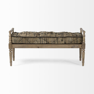 Mercana Fullerton Stylish Accent Bench for Entryway or Living Room - Boho-Inspired Comfort & Modern Design 68457
