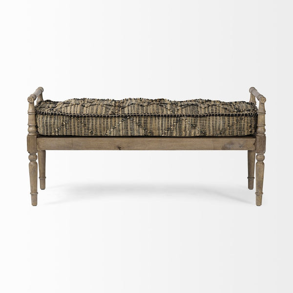 Mercana Fullerton Stylish Accent Bench for Entryway or Living Room - Boho-Inspired Comfort & Modern Design 68457