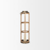 Mercana Andy I Large Natural Wood Cylindrical Lantern  68441