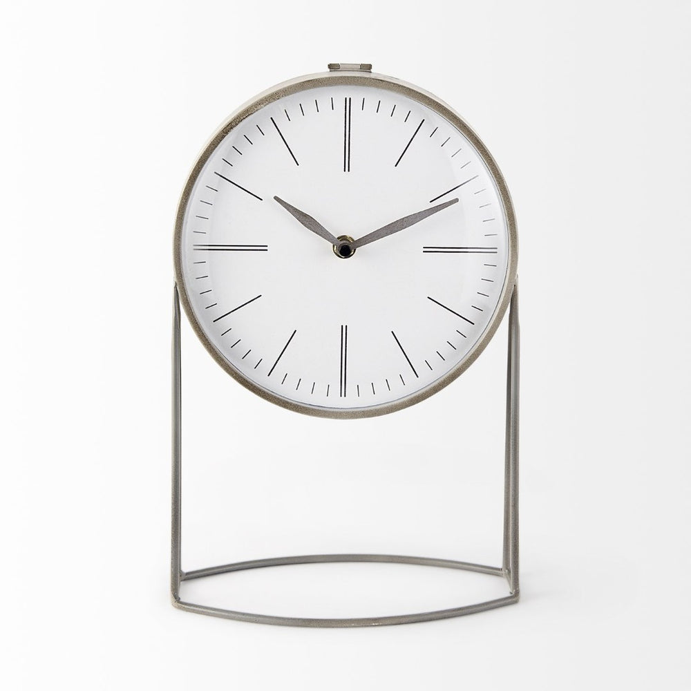 Mercana Aurus Sculptural Metal Table Clock – Modern Design with Easy Readability for Stylish Interiors 68520
