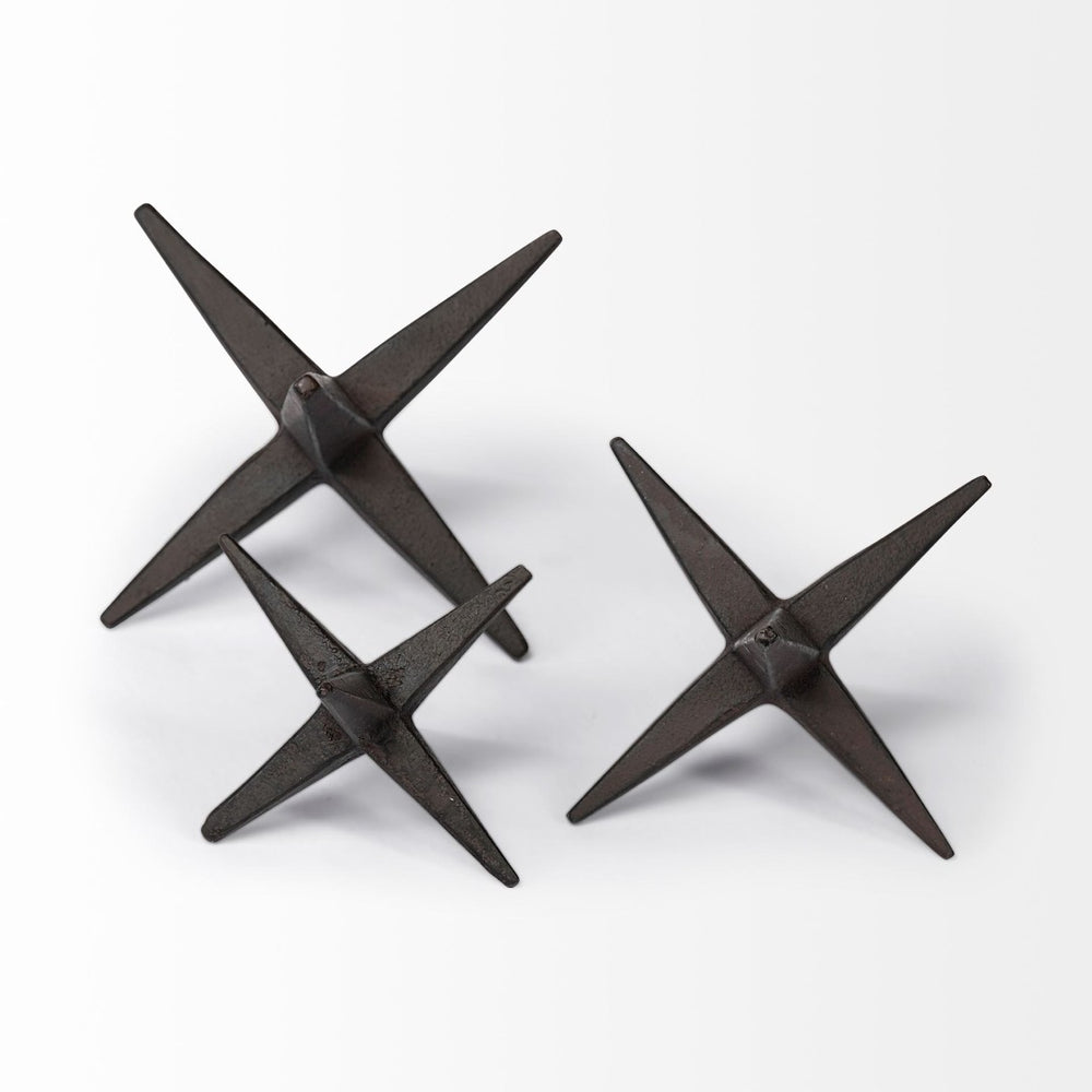 Mercana Rhea Decorative Jacks – Industrial Matte-Black Accent for Tabletop, Shelf Displays & Home Decor 68650