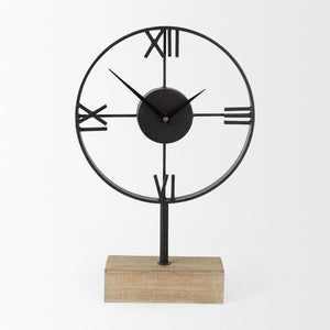 Mercana Oris Open Frame Table Clock – Sculptural Design with Roman Numerals for a Striking Home Accent 68642